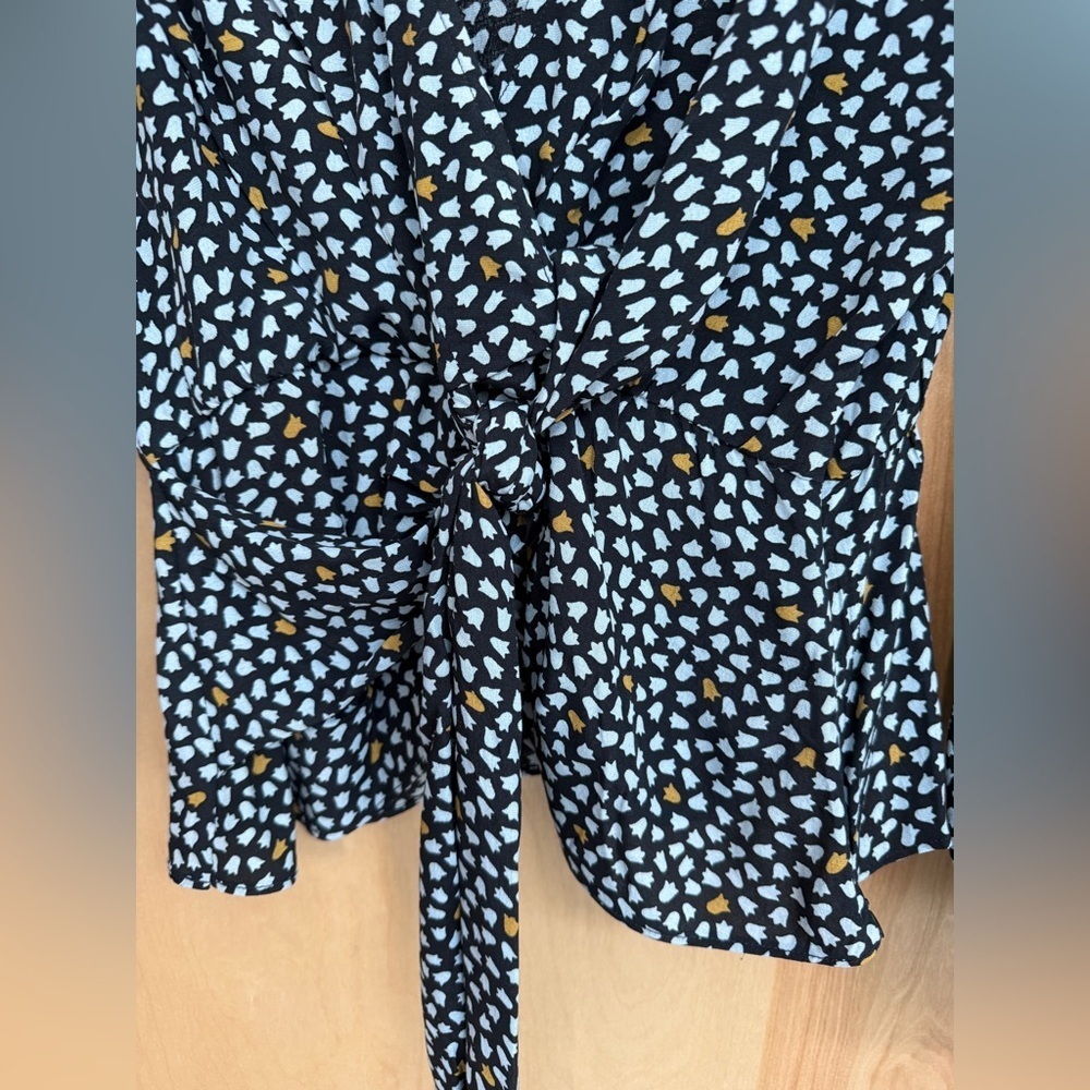 Joie Louise Faux Wrap Blouse in Navy. NWT, stunning design!! - Picture 11 of 14